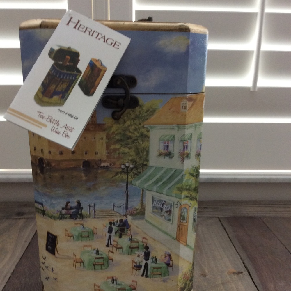 Wine Box, Heritage, Gift Box, Holds 2 Bottles, NWT